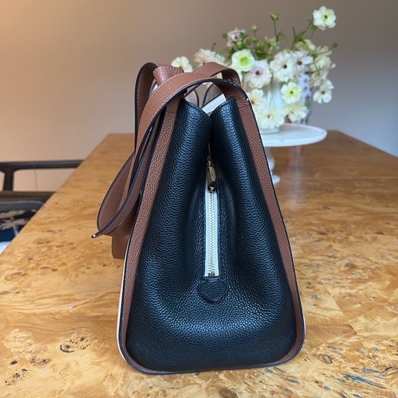 Kate Spade Knott Large Tote Like-New | colorblock ivory, tan, black - Picture 9 of 9